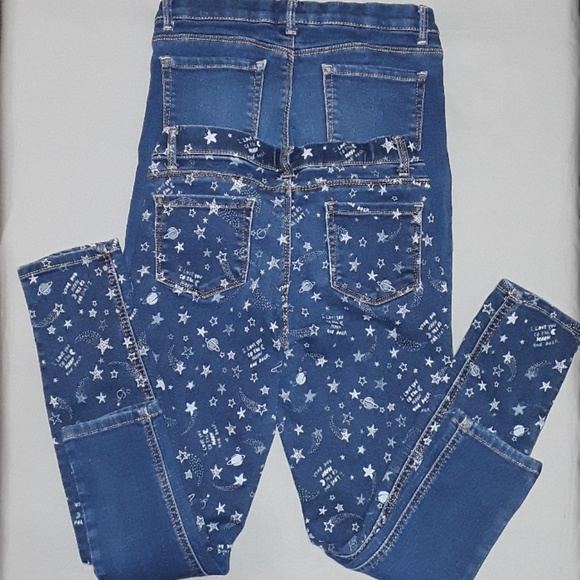 ⭐️"Wonder Nation" Denim Stretch Jeggings. (2) Girl Size's: (10-12) Large - Picture 2 of 4